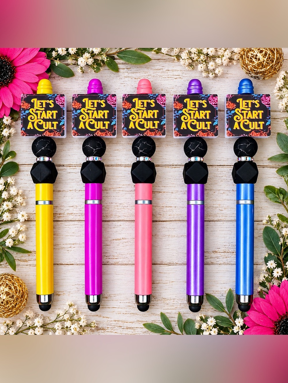 Let’s Start A Cult Beaded Stylus & Pens 💐Pick One💐